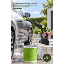 Yenilig 2 Adet Şarjlı Kablosuz Oto Yıkama Makinesi – Yüksek Basınçlı Taşınabilir Temizlik Cihazı, Araba Yıkama, Cordless Car Washer Pressure Washer