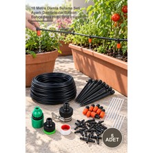 Yenilig 5 Adet Bahçe Sulama Sistemi – 10 Metre Damla Sulama Seti Ayarlı Damlatıcılar Balkon Bahçe Sera Hobi Drip Irrigation
