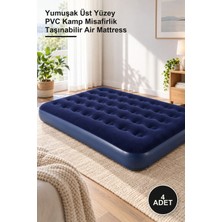 Yenilig 4 Adet Çift Kişilik Yumuşak Şişme Yatak – Yumuşak Üst Yüzey Pvc Kamp Misafirlik Taşınabilir Air Mattress