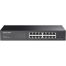 Mabelme Store MS116GS; 16-Port Gigabit Portlu, Metal Kasalı, Qos Özellikli, Kurulum Gerektirmeyen Tak ve Çalıştır Özellikli Switch