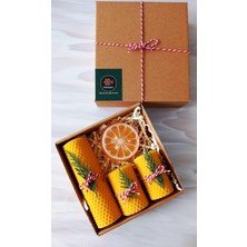 Mabelme Store Balmumu Mum Bodrum Gliserinli Bitkisel Sabun Bal Mumu Mum Beeswax Candle Set