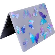 Mabelme Store MacBook Air 13.6 Inç Papatya Desenli Kılıf A2681 A3113 A3240 A3449 M2 M3 M4 M5 Uyumlu Sert Kapak Hard Case Mor