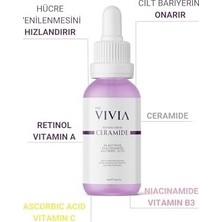 Mabelme Store The Vivia Kırışıklık, Ince Çizgi ve Yaşlanma Karşıtı Retinol Serum Askorbik Asit, Retinol, Seramid 30 ml