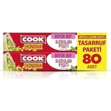 Mabelme Store Ekonomik Büyük Buzdolabı Poşeti, 30 x 42 Cm, 80 Yaprak, Şeffaf