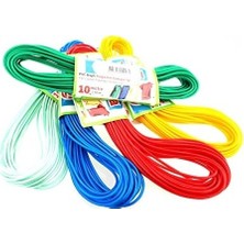 Mabelme Store Tek-Iş Pvc Kaplı Çamaşır Ipi, 10 Metre, Renkli