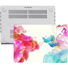 Mabelme Store MacBook Air 13 Inç Kılıf A2337 M1 A2179 A1932 Uyumlu Mat Sert Kapak Uv Baskılı Modern Desenli Koruyucu Hard Case Ince Hafif Laptop Kılıfı Pembe