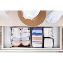 Mabelme Store Prime 4’lü Katlanabilir Çekmece Düzenleyici Organizer Seti, Çekmece Içi Çamaşır Organizer Kutuları, Iç Çamaşırı Çorap Sütyen Düzenleyici
