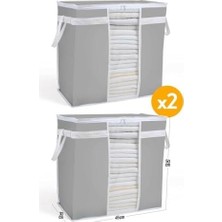 Mabelme Store Prime 2 Adet - Pencereli Saklama Çantası 50 x 45 x 30 cm -