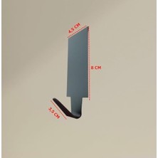 Mabelme Store Prime Kendinden Yapışkanlı 4 Lü Paket Dikdörtgen Mat Siyah Bornoz Havlu Askısı