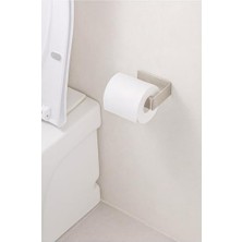Mabelme Store Prime Banyo Paslanmaz Çelik Lamalı Tuvalet Kağıdı Askısı, Hem Yapışkanlı Hem Montajlı Wc Kağıdı Standı