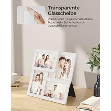 Mabelme Store Prime 4 Fotoğraf Için Resim Çerçevesi Kolajı, 10 x 15 cm RPF25WT