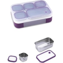 Mabelme Store Prime Lunch Box 1000 ml (Sızdırmaz,karışmaz 5 Hazneli) Yeni Nesil Sefer Tası -FFLBOX40097