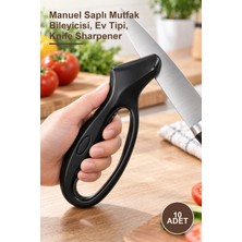 Yenilig 10 Adet Ergonomik Paslanmaz Çelik Bıçak Bileme Aleti – Manuel Saplı Mutfak Bileyicisi, Ev Tipi, Knife Sharpener