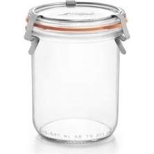 Mabelme Store Prime Klipsli 2'li Cam Kavanoz Seti (1 Adet 580 ml - 1 Adet 425 Ml)