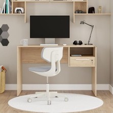 Mabelme Store Prime Kilitli Çekmeceli Çalışma Masası - Florida Meşe 120X75X60 cm