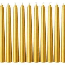 Mabelme Store Prime Renk Ince Şamdan Mum Seti,25 cm Uzunluk,10’lu Paket, Dekoratif Taper, Şık Masa, Davet ve Özel Gün Dekorasyonu Için