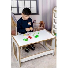 Mabelme Store Prime Çocuk Oyun, Aktivite ve Etkinlik Masası, Beyaz 18MM 1.sınıf Mdf (Çekmecesiz)