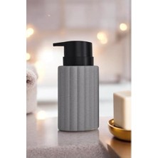 Mabelme Store Prime New Max Premium Serisi 300 ml Sıvı Sabunluk Pompalı Seramik Sıvı Sabunluk Dispencer Gri