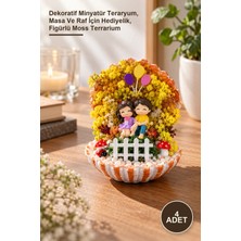 Yenilig 4 Adet Mini Midye Teraryum – Dekoratif Minyatür Teraryum, Masa ve Raf Için Hediyelik, Figürlü Moss Terrarium