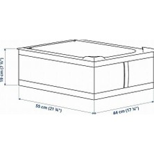 Mabelme Store Prime Saklama Çantası Skubb Yatak Altı Komodini, Dolap Çantası 43 x 53 x 19 cm Fermuarlı - Beyaz