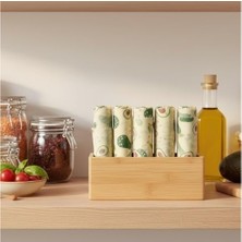 Mabelme Store Prime Gıda Sargısı - Avakado Desenli-Organik– Yeniden Kullanılabilir - Çevre Dostu - Sıfır Atık - Ekmek ve Sandviç Sargısı - Sürdürülebilir- Yeniden K