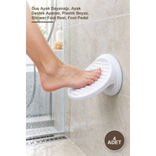 Yenilig 4 Adet Banyo Ayak Dayanağı Pedalı – Duş Ayak Dayanağı, Ayak Destek Aparatı, Plastik Beyaz, Shower Foot Rest, Foot Pedal