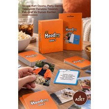 Yenilig 4 Adet Mini Mooduna Göre Klasik 2 – Sosyal Kart Oyunu, Party Game, Taşınabilir Turuncu Tasarım, Fotoğraf ve Durum Kartları