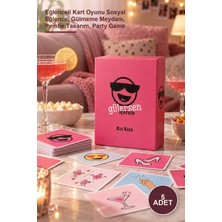 Yenilig 5 Adet Gülersen Içersin Kız Kıza – Eğlenceli Kart Oyunu Sosyal Eğlence, Gülmeme Meydanı, Pembe Tasarım, Party Game