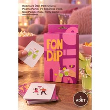 Yenilig 3 Adet Mini Fondip Kız Kıza Kart Oyunu – Kadınlara Özel Parti Oyunu, Pijama Partisi ve Bekarlığa Veda, Mini Pembe Kutu, Party Game