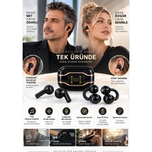 Günlük Hayatın Için 4 Kulaklıklı Tws Kablosuz Kulaklık Seti Dijital Şarj Ekranlı Midastech