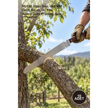 Yenilig 10 Adet Ahşap Saplı Samuray Ağaç Budama Testeresi – 90 cm Uzun Sap, 450 mm Çelik Bıçak, Iki Elle Heavy Duty Pruning Saw