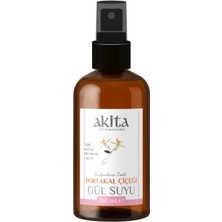 Akita Doğal Portakal Çiçeği Gül Suyu (Canlandırıcı Tonik) Cam Şişe 100mL