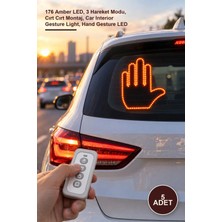 Yenilig 5 Adet El Tasarımlı Uzaktan Kumandalı Araç Içi LED – 176 Amber Led, 3 Hareket Modu, Cırt Cırt Montaj, Car Interior Gesture Light, Hand Gesture LED