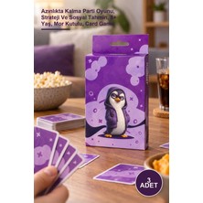 Yenilig 3 Adet Nihilist Penguen Eğlenceli Kart Oyunu – Azınlıkta Kalma Parti Oyunu, Strateji ve Sosyal Tahmin, 8+ Yaş, Mor Kutulu, Card Game