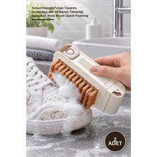 Yenilig 2 Adet 2'si 1 Arada Çok Amaçlı Temizleyici Aparat – Sabun Hazneli Fırçalı Tasarım, Ayakkabı Leke ve Banyo Temizliği, Soap Box Shoe Brush Quick Foaming