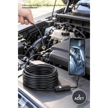 Yenilig 2 Adet Yılan Kamera – 5 Metre Yarı Sert Kablo, IP67 Su Geçirmez Endoskop, Ayarlanabilir LED Işık ve 3 Uç Aparat (Ayna Kanca Mıknatıs) Inspection Camera