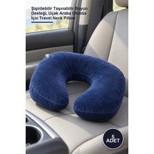 Yenilig 5 Adet Araç Boyun Seyahat Yastığı – Şişirilebilir Taşınabilir Boyun Desteği, Uçak Araba Otobüs Için Travel Neck Pillow