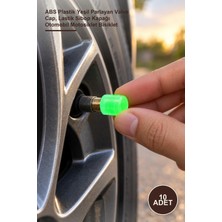 Yenilig 10 Adet Fosforlu Sibop Kapağı – Abs Plastik Yeşil Parlayan Valve Cap, Lastik Sibop Kapağı Otomobil Motosiklet Bisiklet