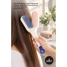 Yenilig 5 Adet Kendini Temizleyen Saç Tarağı – Anti-Statik Masajlı Tarak, Ergonomik Tasarım, Pratik Self-Cleaning Brush Tüm Saç Tipleri Için