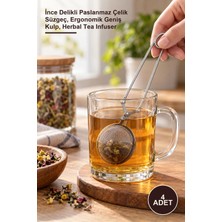 Yenilig 4 Adet Bitki Çayı Demleme Süzgeci – Ince Delikli Paslanmaz Çelik Süzgeç, Ergonomik Geniş Kulp, Herbal Tea Infuser