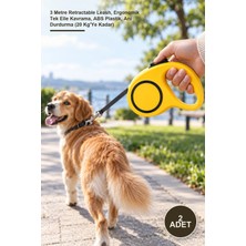 Yenilig 2 Adet Uzayan Otomatik Köpek Tasması – 3 Metre Retractable Leash, Ergonomik Tek Elle Kavrama, Abs Plastik, Ani Durdurma (20 Kg'ye Kadar)