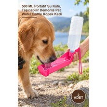 Yenilig 2 Adet Evcil Hayvan Seyahat Suluğu – 500 ml Portatif Su Kabı, Taşınabilir Demonte Pet Water Bottle Köpek Kedi