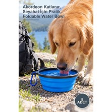 Yenilig 5 Adet Katlanabilir Silikon Kedi Köpek Mama ve Su Kabı – Akordeon Katlanır, Seyahat Için Pratik, Foldable Water Bowl