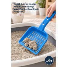 Yenilig 4 Adet Kedi Kumu Temizleme Küreği – Topak Ayırıcı Scoop, Kedi Kumu Küreği, Mavi Pembe Sarı Siyah