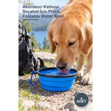 Yenilig 4 Adet Katlanabilir Silikon Kedi Köpek Mama ve Su Kabı – Akordeon Katlanır, Seyahat Için Pratik, Foldable Water Bowl