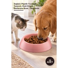 Yenilig 10 Adet Büyük Yuvarlak Mama Kabı – Sağlam Plastik Yuvarlak Tasarım, Kedi Köpek Beslenme Bowl, Yıkanabilir