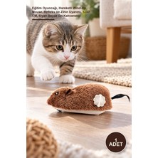 Yenilig 1 Adet Kurmalı Fare Kedi Oyuncağı – Eğitim Oyuncağı, Hareketli Wind-Up Mouse, Refleks ve Zihin Uyarımı, 12X7 Cm, Siyah Beyaz Gri Kahverengi
