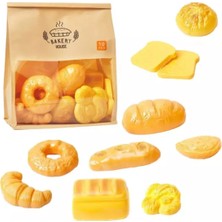 SAYICI Kids Oyuncak Ekmek Poğaça Simit Seti Büyük Fırın Ürünleri Mutfak Oyuncağı