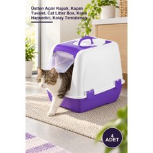 Yenilig 4 Adet Küçük Kapalı Kedi Tuvaleti – Üstten Açılır Kapak, Kapalı Tuvalet, Cat Litter Box, Koku Hapsedici, Kolay Temizlenen
