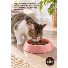 Yenilig 5 Adet Küçük Yuvarlak Mama Kabı – Sağlam Plastik, Yıkanabilir Ev ve Dış Mekan Pet Bowl, Mama Dish, Mor Mavi Yeşil Pembe